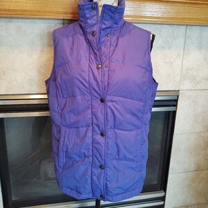 Land's End Purple Puffer Vest M/T 10-12!
